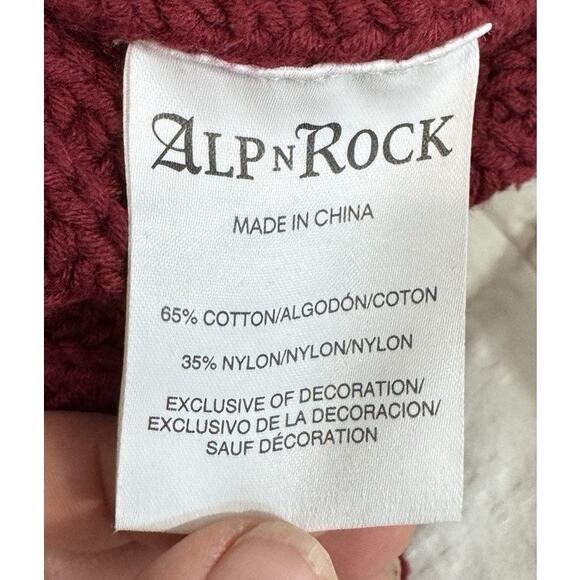 Alp-N-Rock Simone Fisherman Sweater Cable Knit Turtleneck Cabincore Lodge XL - Picture 10 of 11